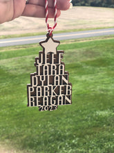 Load image into Gallery viewer, Personalized Family Christmas Tree Ornament - Custom Name &amp; Year Decor