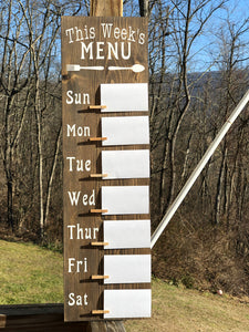 Weekly menu board, weekly menu, Menu board, Menu Planner