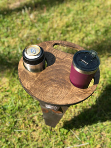 Folding Koozie Can Holder Table