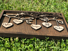 Load image into Gallery viewer, Hanging Heart Family Tree Sign