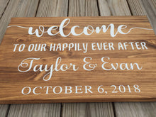 Load image into Gallery viewer, Happily Ever After Sign, Wedding Welcome Sign