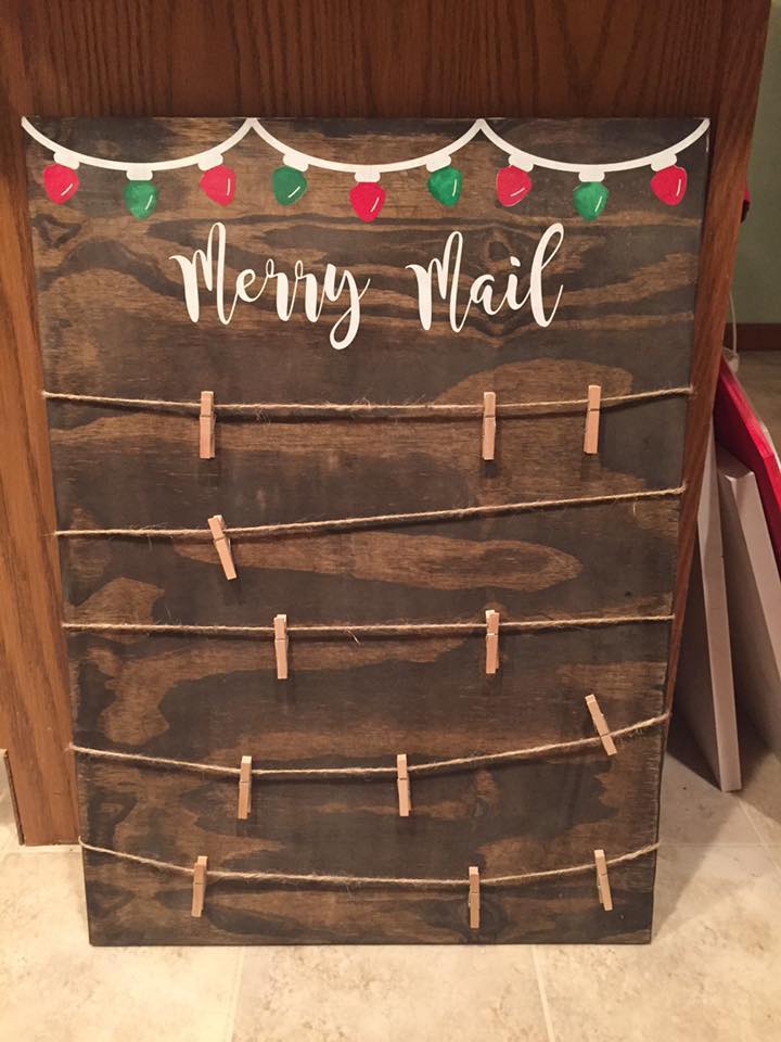 Merry Mail Christmas Card Holder